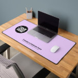 Paarse Roze | Aangepaste zakelijke Logo naam, slog Bureaumat<br><div class="desc">Creëer uw eigen bedrijfswerkplek met merkdecoratie met onze ergonomische schattige pastellavendel Paarse Pink Business Company Logo Desk Mat. Met deze stijlvolle, moderne en professionele bureaumat kunt u uw baas, collega of medewerker kantoor op een unieke manier personaliseren. Voeg corporate logo, naam, beroep, website, slogan, social media of een gepersonaliseerde tekst...</div>