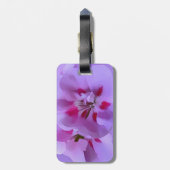Paarse Roze Abstract Hibiscus Bloem Bagagelabel (Achterkant verticaal)