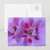 Paarse Roze Abstract Hibiscus Bloem Briefkaart (Voorkant / Achterkant)