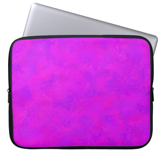 Paarse Roze Abstract Patroon Laptop Sleeve (Voorkant)
