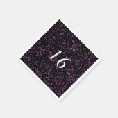 Paarse Roze Abstract Patterns Leuke 16e Verjaardag Servet (Hoek)