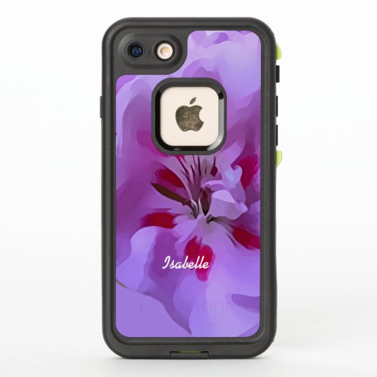 Paarse Roze Abstracte Hibiscusbloem Gepersonalisee (Achterkant)