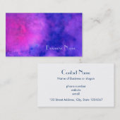 Paarse roze Abstracte textuur Visitekaartje (Voorkant / Achterkant)