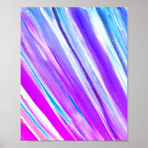 Paarse roze abstracte vun Waterverf Fashionable Poster