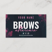 Paarse roze achterzorgkaart visitekaartje (Voorkant)