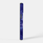 Paarse Roze Acryl Gietende Abstracte Vloeibare Kun iPhone 15 Case (Rechterkant)