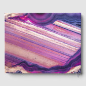 Paarse Roze Agaat Geode Trouwgastenboek Gastenboek (Achterkant)