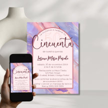 Paarse Roze Agaat Spaans 50ste verjaardag voor haa