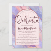 Paarse Roze Agaat Spaans 80ste verjaardag voor haa Kaart (Voorkant)
