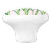 Paarse roze alliums Bloem Waterverf illustratie Keramische Knop (Zijkant)