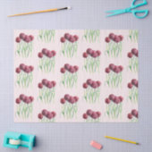 Paarse roze alliums Bloem Waterverf illustratie Tissuepapier (Craft)