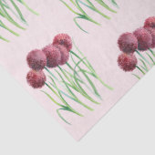 Paarse roze alliums Bloem Waterverf illustratie Tissuepapier (Detail)