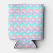  paarse roze aqua blue pastel mermaid scales blikjeskoeler (Voorkant)