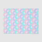 paarse roze aqua blue pastel mermaid scales tissuepapier (Voorkant)
