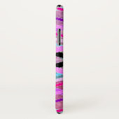 Paarse Roze & Aqua Geometrische Crossing Stripes Case-Mate iPhone Case (Achterkant / rechts)