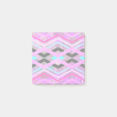 Paarse Roze & Aqua Geometrische Crossing Stripes Post-it® Notes (Voorkant)