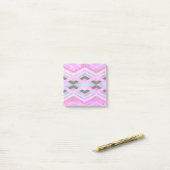 Paarse Roze & Aqua Geometrische Crossing Stripes Post-it® Notes (Op bureau)