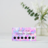 paarse roze aqua opal edelsteen visitekaartje (Staand voorkant)