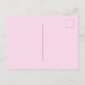 Paarse roze aquarel bloemstukken boog bruiloft uitnodiging briefkaart (Achterkant)
