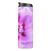 Paarse Roze Aquarel Hibiscus Thermosbeker (Geroteerd rechts)