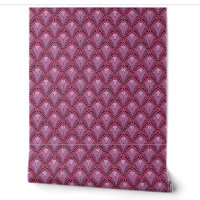 Paarse Roze Art Deco Geometrisch Patroon