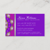 Paarse Roze Aura Floral Glow Visitekaartjes (Achterkant)