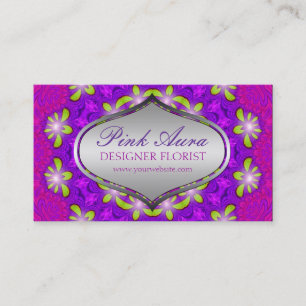 Paarse Roze Aura Floral Glow Visitekaartjes