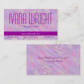 Paarse roze auteur Visitekaartje (Voorkant / Achterkant)