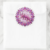 Paarse roze axolotl ronde sticker (Tas)