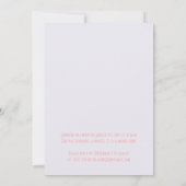 Paarse roze Baby shower Sip en Zie Kaart (Achterkant)