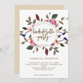 paarse roze bachelorette kaart (Voorkant / Achterkant)