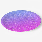 paarse roze baldedolieten borden papieren bordje (Gekanteld)