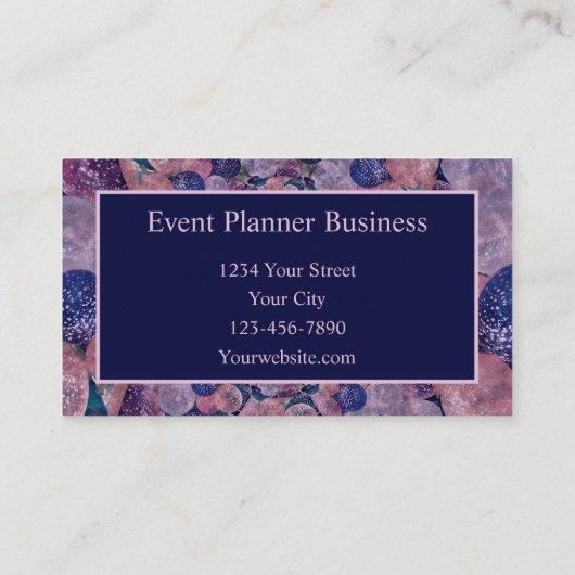  Paarse roze ballonvaarder Visitekaartje (Achterkant)