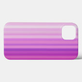 Paarse roze band patroon iPhone X Hoesje (Achterkant (horizontaal))