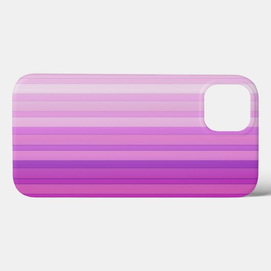 Paarse roze band patroon iPhone X Hoesje (Achterkant (horizontaal))