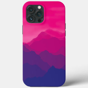 Paarse Roze Berg Gradiënt iPhone 13 Pro Max Hoesje