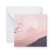 Paarse Roze Bergen en Zon Horizon