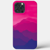 Paarse roze berggradiënt Case-Mate iPhone case (Achterkant)