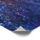 Paarse Roze Blauw Getextureerd Abstract Schilderen Poster (Hoek)