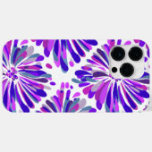 Paarse Roze Blauw Grijs Chrysanthemum Bloemen Patr Case-Mate iPhone Case (Achterkant (horizontaal))