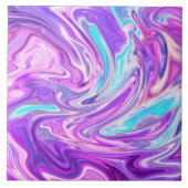 Paarse Roze Blauw Marmeren Ceramische Tegel Tegeltje (Voorkant)