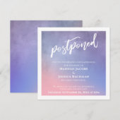 Paarse, roze blauw ombre uitgestelde bruiloft Kaar Kaart (Voorkant / Achterkant)