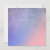 Paarse, roze blauw ombre uitgestelde bruiloft Kaar Kaart (Achterkant)