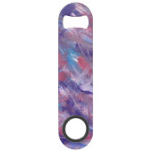 Paarse roze blauw witte flesopener speed flessenopener (Achterkant)