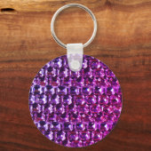 Paarse roze blauwe diamanten, paarse gemstone sleutelhanger (Voorkant)