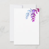 Paarse roze blauwe eucalyptus Baby shower uitnodig (Achterkant)