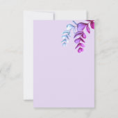 Paarse roze blauwe eucalyptus Baby shower uitnodig (Achterkant)