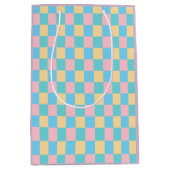 Paarse roze blauwe groene gele elegante Sjabloon Medium Cadeauzakje (Voorkant)