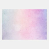 Paarse roze blauwe ombre Glitter Inpakpapier Vel (Voorkant 2)