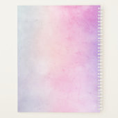 Paarse Roze Blauwe Ombre Glitter Planner (Achterkant)